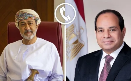 اتصال هاتفي بين الرئيس السيسي وسلطان عُمان لبحث التطورات الإقليمية وتعزيز الاستقرار في الشرق الأوسط