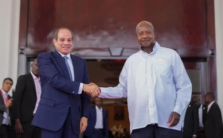 الرئيس السيسي يلتقي الرئيس موسيفيني لتعزيز التعاون الثنائي والأفريقي