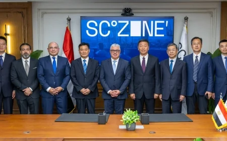 المنطقة الاقتصادية لقناة السويس تبحث التعاون الاستثماري مع مدينة تونغلينغ الصينية