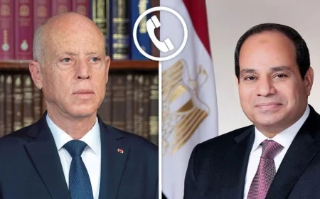 الرئيس السيسي يتلقى اتصالًا هاتفيًا من الرئيس التونسي لتهنئته بعيد الأضحى وبحث تعزيز العلاقات الثنائية