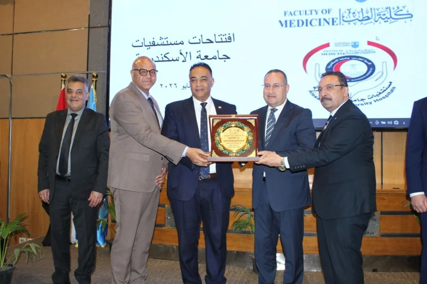 تكريم إيثيدكو تقديراً لمساهماتها في دعم وتطوير المشروعات الصحية بجامعة الإسكندرية