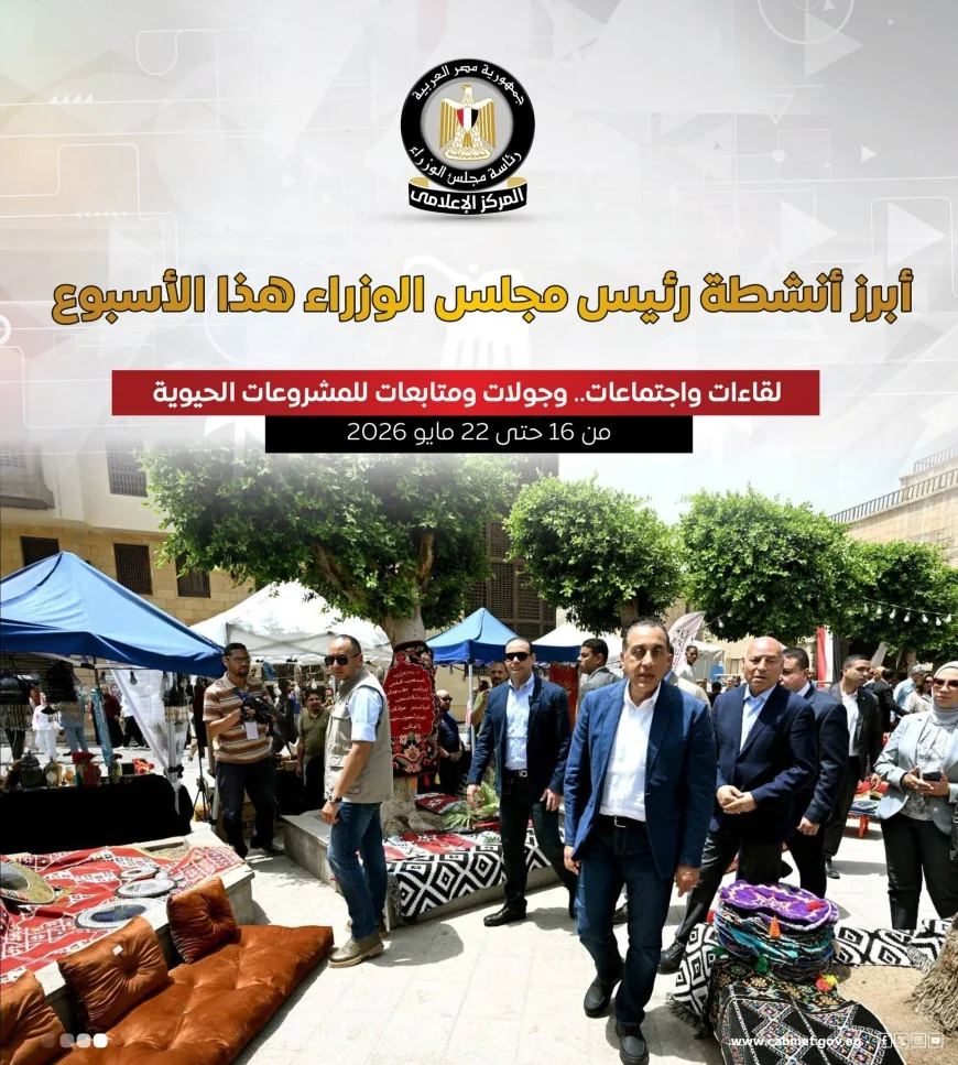 أبرز أنشطة رئيس الوزراء هذا الأسبوع.. تطوير القاهرة والاستعداد لعيد الأضحى ودعم التعليم والاستثمار