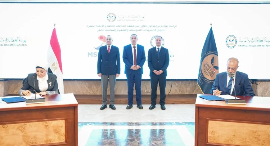 الرقابة المالية توقع بروتوكول تعاون لتطوير كوادر تمويل المشروعات الصغيرة والمتوسطة