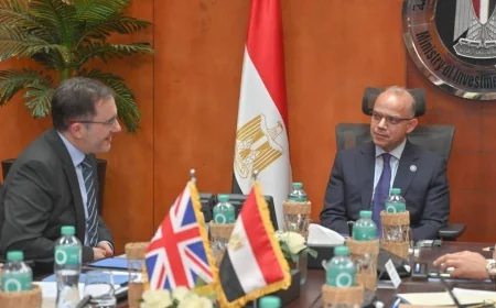وزير الاستثمار يبحث تعزيز الشراكة الاقتصادية مع السفير البريطاني