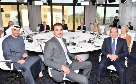 الرئيس السيسي يؤكد من قمة مجموعة السبع ضرورة تسوية شاملة لأزمات الشرق الأوسط وتطبيق حل الدولتين