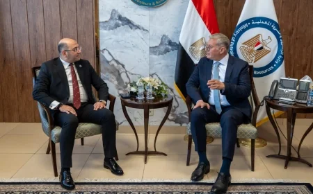 وزير البترول يبحث مع رئيس الهيئة البرلمانية لحزب حماة الوطن دعم جهود تطوير قطاعي البترول والتعدين