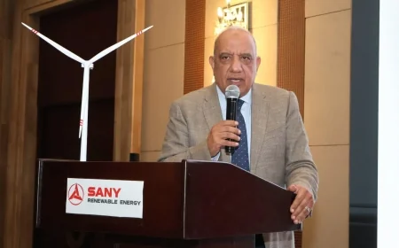 مصر تطلق أول مصنع لتوربينات الرياح بالشراكة مع SANY الصينية ومشروع طاقة الرياح لتعزيز التحول الطاقي
