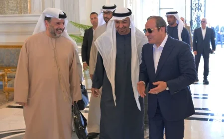 الرئيس السيسي يودع رئيس الإمارات في ختام زيارة أخوية إلى مصر