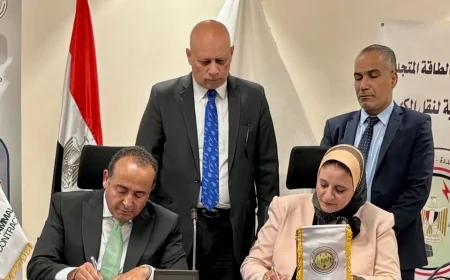 مصر تعزز قدرات الطاقة المتجددة.. توقيع عقد إنشاء خط كهرباء 500 ك.ف لتفريغ طاقة الرياح بخليج السويس