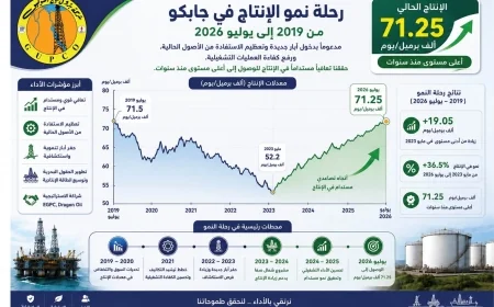 جابكو تحقق أعلى إنتاج للنفط منذ 2019 وترفع إنتاجها إلى أكثر من 71 ألف برميل يوميًا