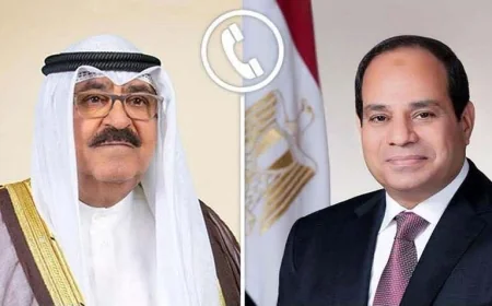 الرئيس السيسي يؤكد تضامن مصر الكامل مع الكويت ويدين الاعتداءات على سيادتها