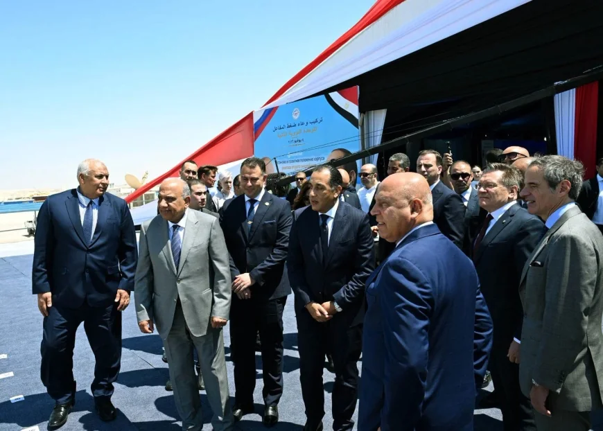 رئيس الوزراء يشهد تركيب وعاء ضغط المفاعل بمحطة الضبعة النووية في خطوة جديدة نحو تشغيل أول محطة نووية لإنتاج الكهرباء