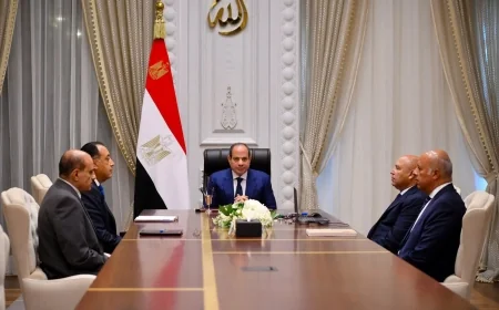 الرئيس السيسي يتابع تطوير الموانئ ومشروعات النقل ويوجه بسرعة تشغيل القطار الكهربائي السريع وإنجاز مشروعات البنية التحتية