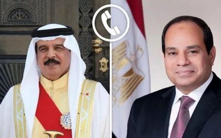 الرئيس السيسي يتلقى اتصالًا من ملك البحرين لتعزيز العلاقات الأخوية ودعم التعاون المشترك