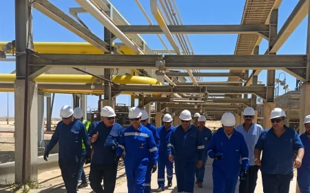 رئيس العامة للبترول يتفقد حقول أبوسنان بالصحراء الغربية لرفع كفاءة إنتاج الزيت والغاز