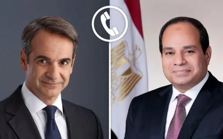 الرئيس السيسي يبحث مع رئيس وزراء اليونان تعزيز الشراكة الاستراتيجية وتطورات الأوضاع الإقليمية