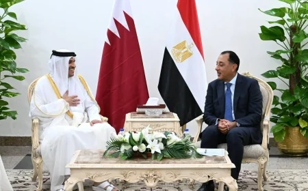 مصر وقطر تبحثان تعزيز التعاون الاقتصادي والاستثماري والطاقة خلال لقاء رئيسي الوزراء في العلمين