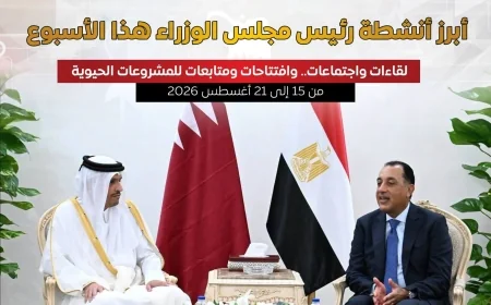 مدبولي يتابع ملفات اقتصادية وخدمية وتنموية خلال أسبوع