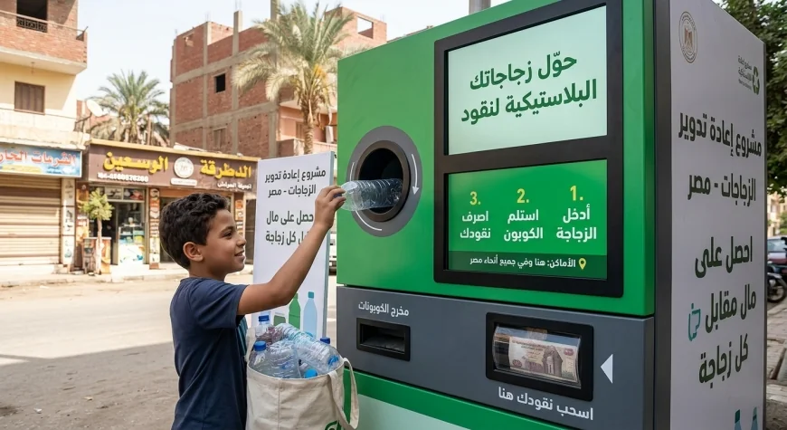 ماكينات المخلفات الذكية في الدقي.. كيف تحول زجاجات البلاستيك وعلب الكانز إلى نقاط ورصيد مالي؟