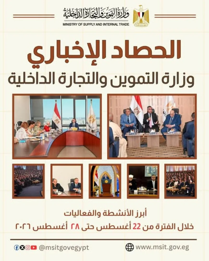 وزير التموين يستعرض حصاد أسبوع من التحركات لتعزيز الأمن الغذائي واستقرار الأسواق