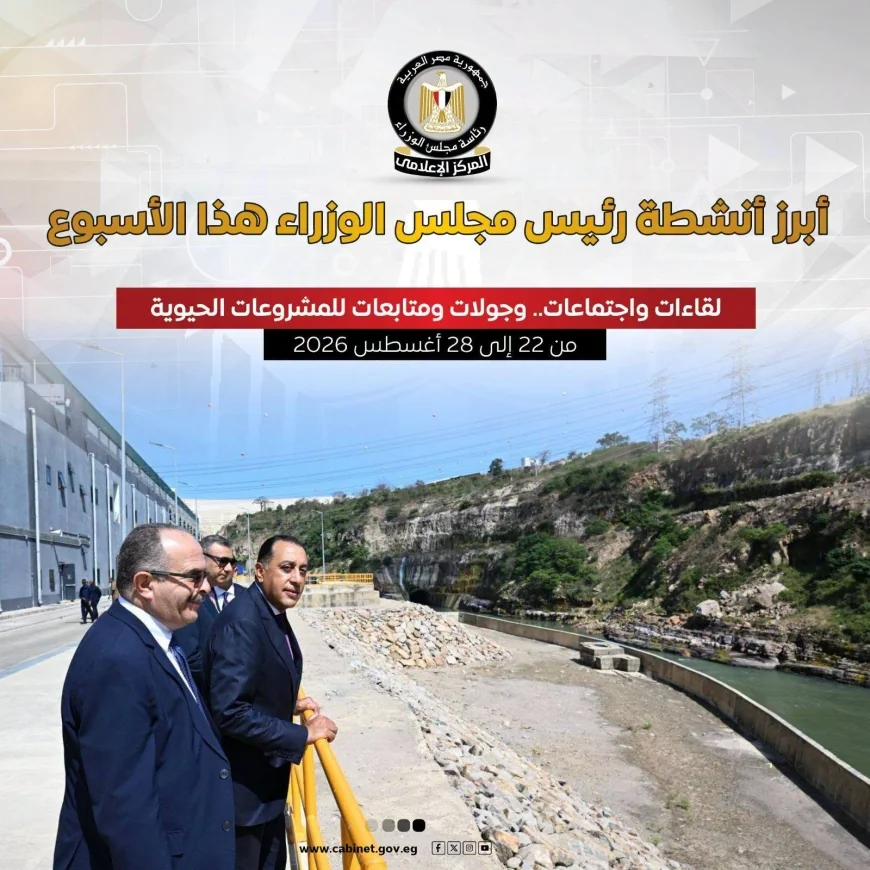 أنشطة رئيس الوزراء هذا الأسبوع.. مدبولي يتابع «حياة كريمة» ويزور شركات التعهيد ويتفقد تطوير كورنيش الإسكندرية