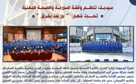 «بلاغك يفرق».. سيدبك تنظم وقفة السلامة والصحة المهنية لتعزيز ثقافة الإبلاغ عن المخاطر