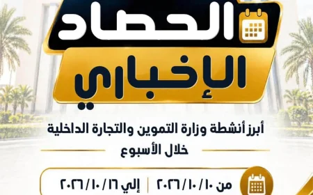 حصاد وزارة التموين من 10 إلى 16 أكتوبر 2026.. طرح 30 سلعة مخفضة ومناقشة أسعار توريد القمح