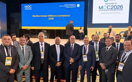 برئاسة عباس صابر.. وفد النقابة العامة للعاملين بالبترول يشارك في مؤتمر ومعرض موك 2026 بالإسكندرية